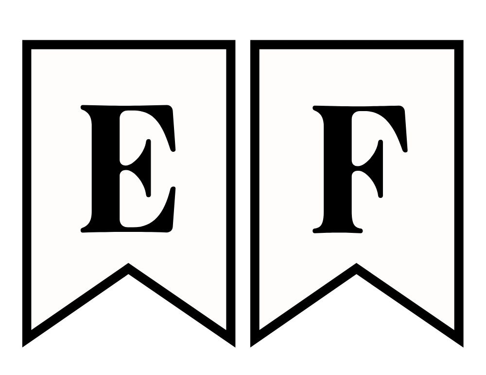 Letter E and F