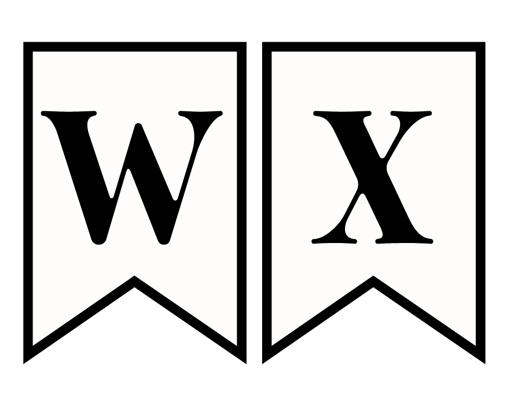 Letters W X