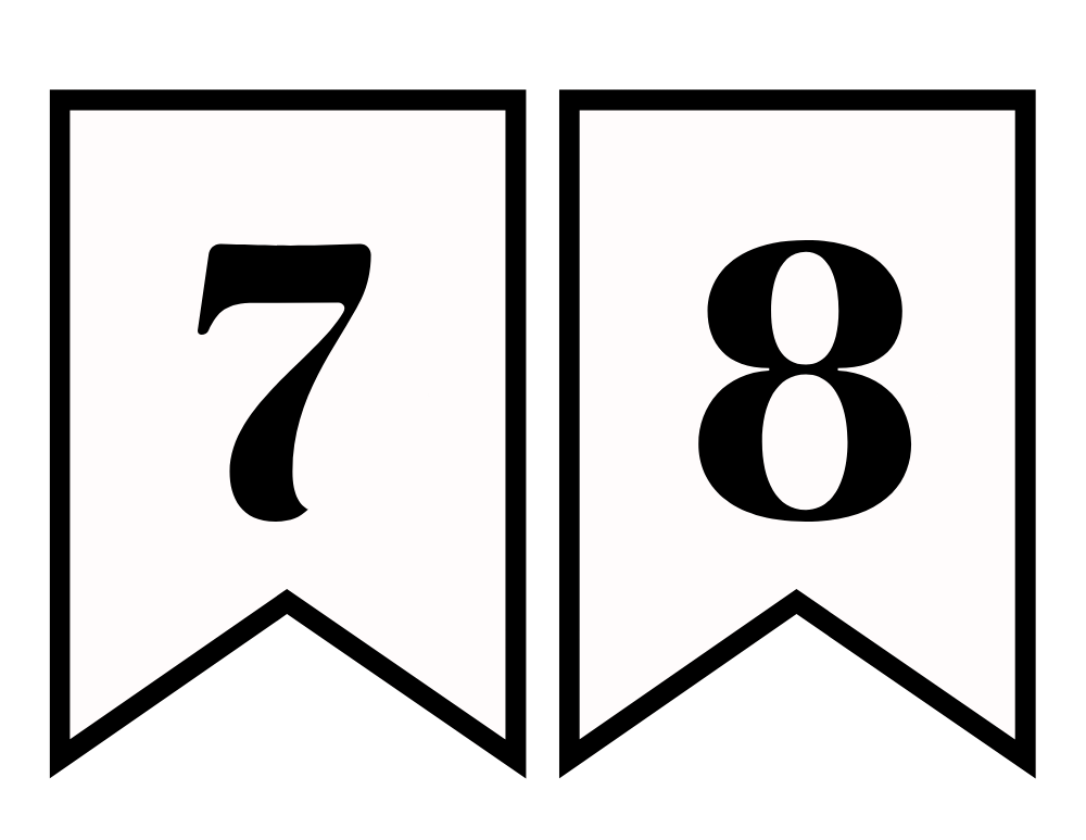 Numbers 7 8