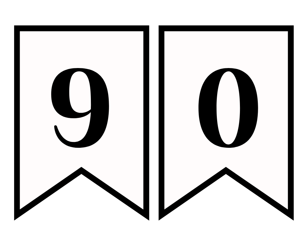 Numbers 9 0