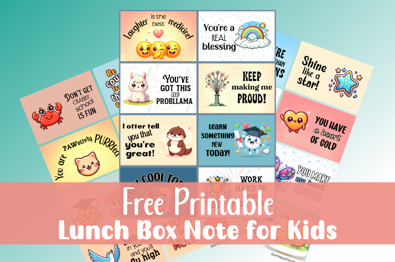 Free Printable Lunch Box Notes for Kids