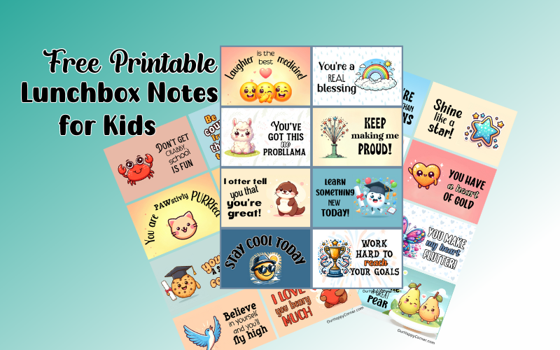 Free printable lunchbox notes for kids