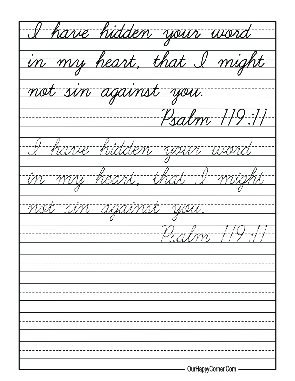 I Have Hidden Your Word In My Heart Bible Verse