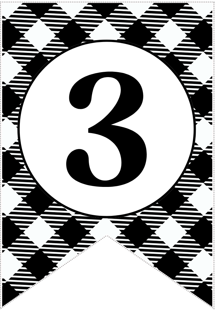 Buffalo Plaid Printable Banner Number 3