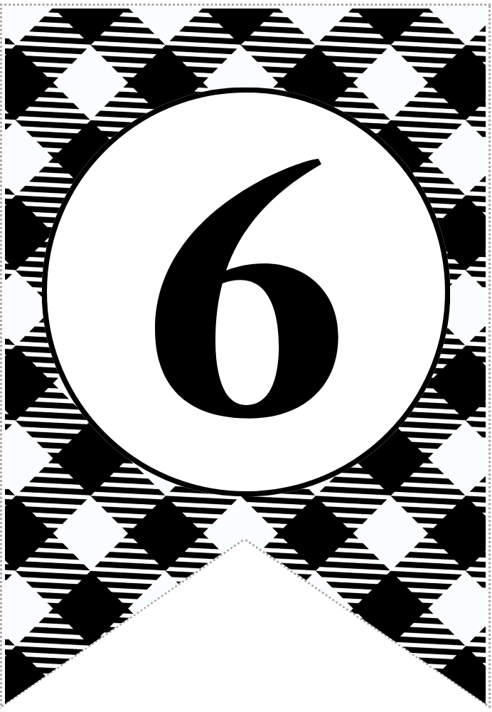 Buffalo Plaid Printable Banner Number 6