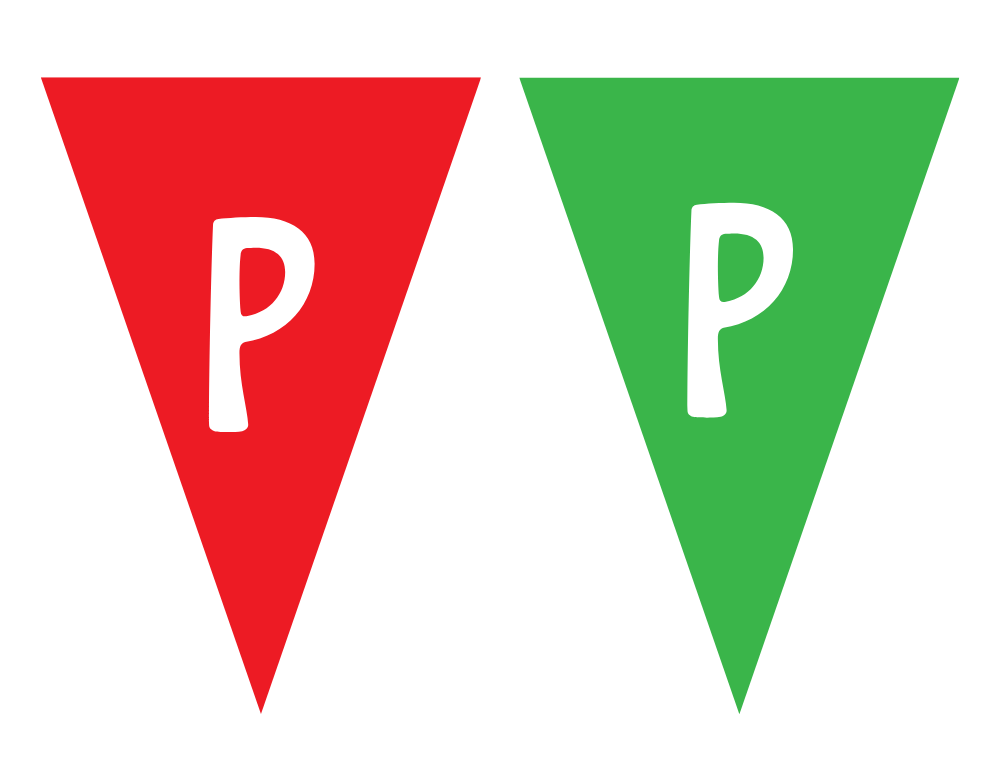 Banner Letter P and P