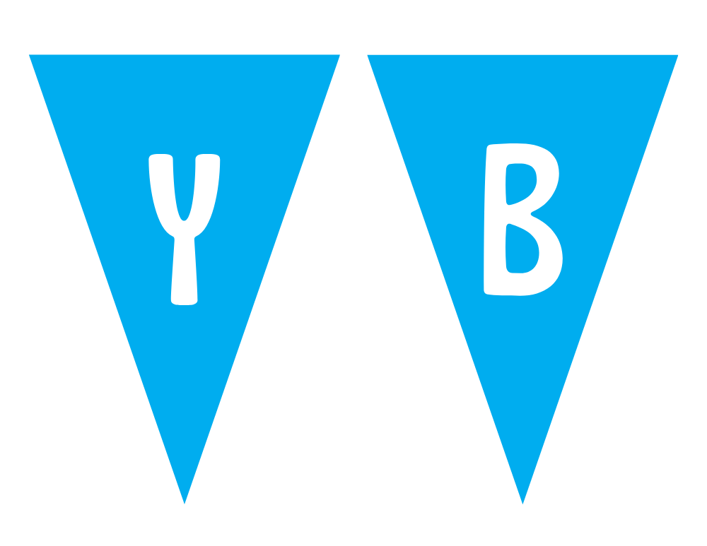 Banner Letters Y and B