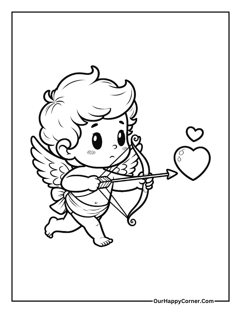 Cupid shooting arrow