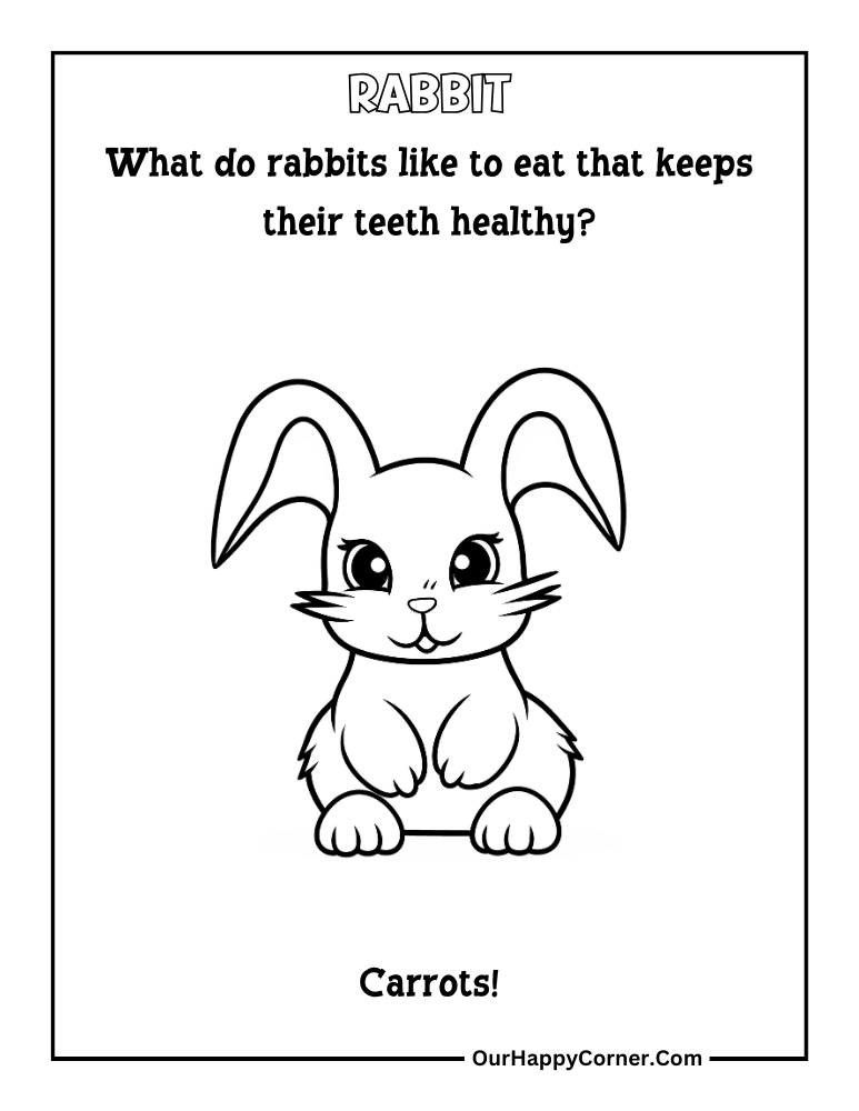 Rabbit coloring page