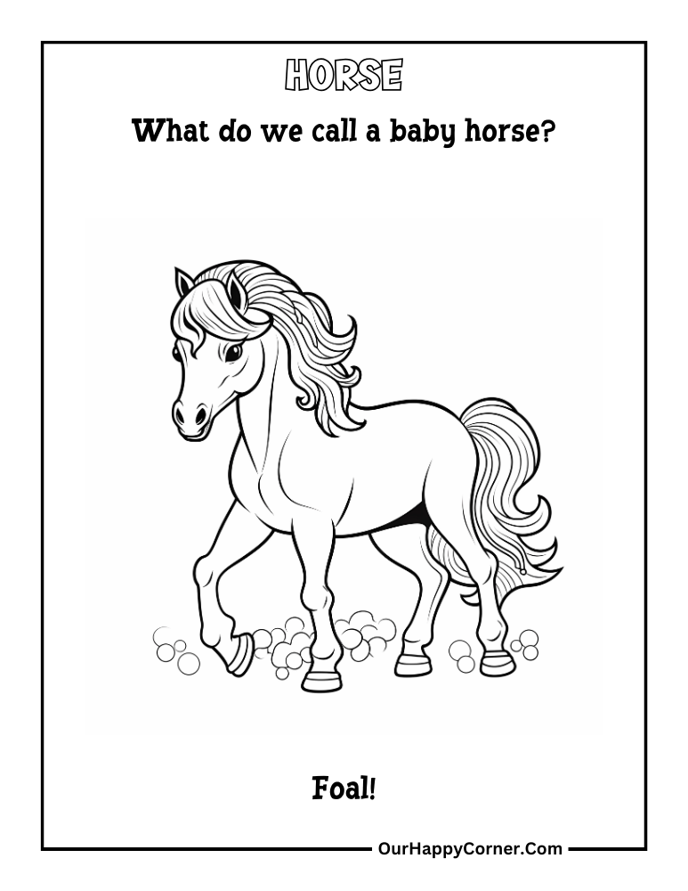 Horse coloring page