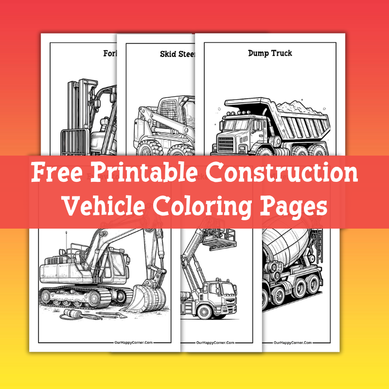 Free Printable Construction Vehicle Coloring Pages