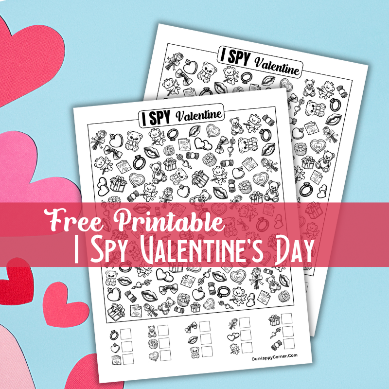 Free Printable I Spy Valentine's Day