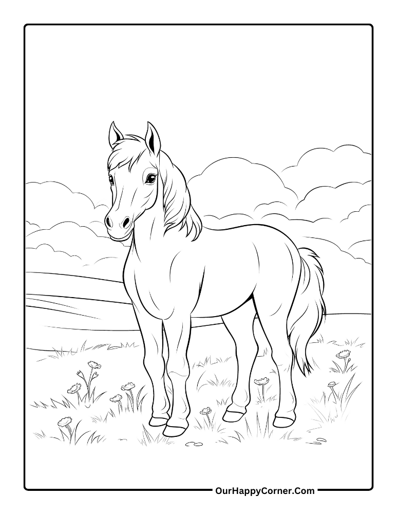 Horse Coloring Page