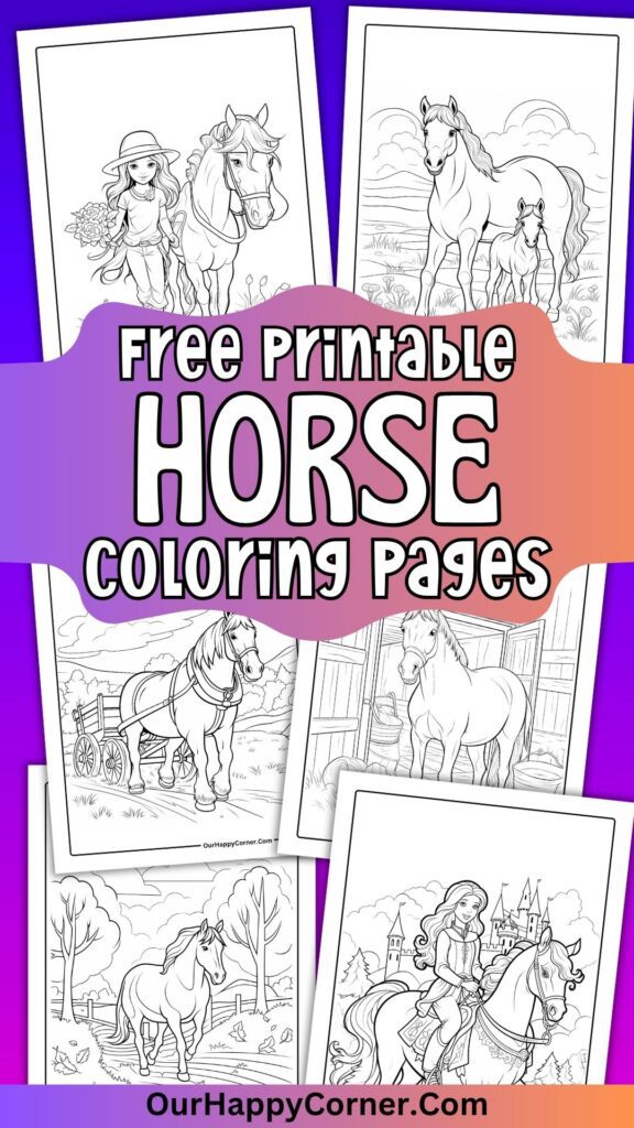 Horse Coloring Pages for Kids and Adults