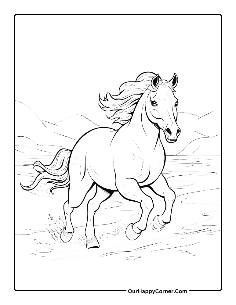 Horse Coloring Pages for Kids