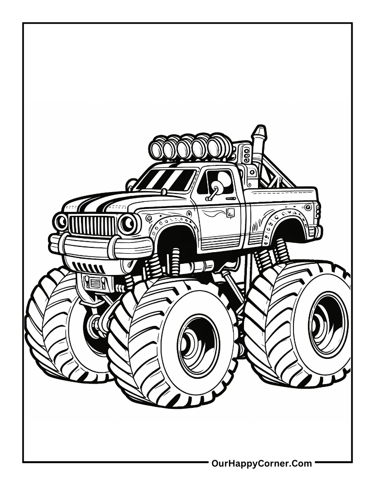 Monster Truck Coloring Page