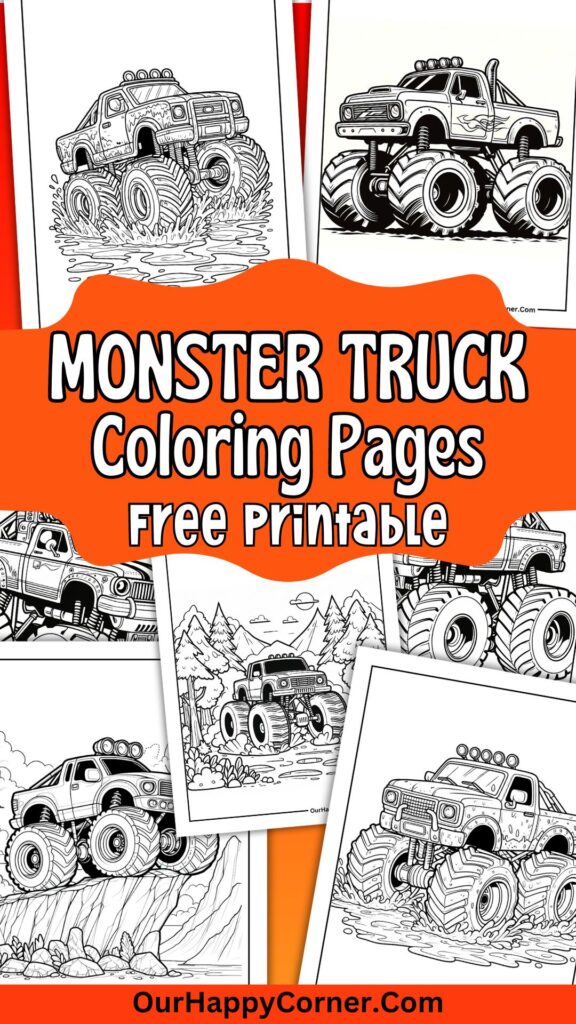 Monster Truck Coloring Pages Free Printable