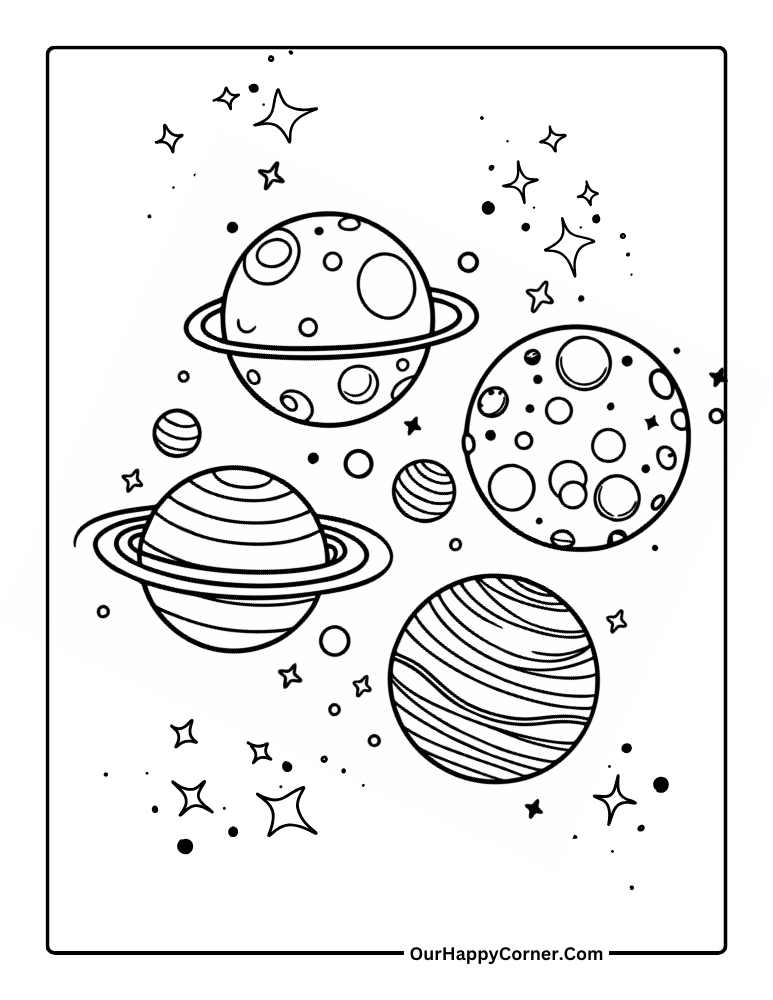 Outer Space Coloring Pages 