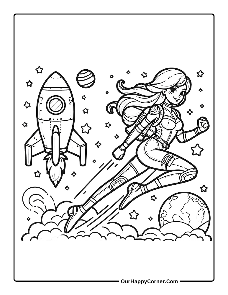 Outer Space Coloring Pages 3