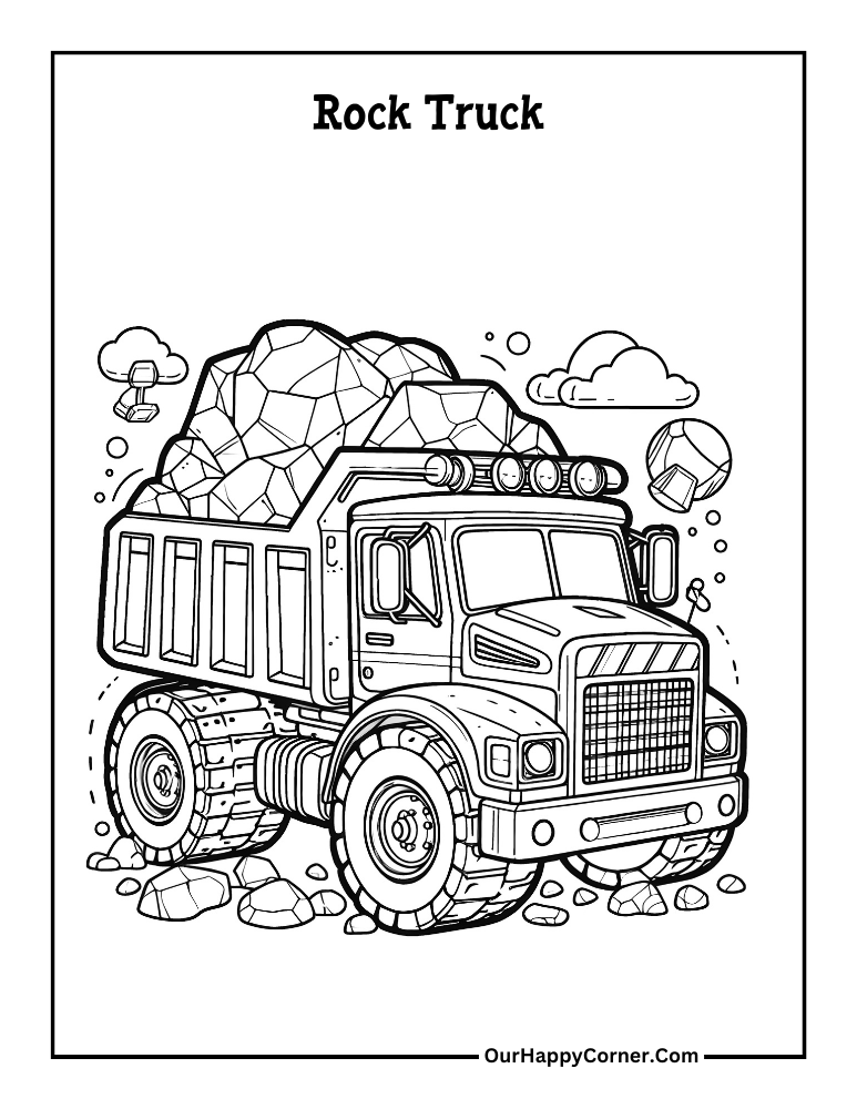 Rock Truck Coloring Page