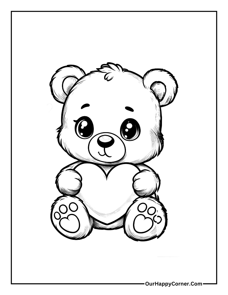 Teddy Bear Holding A Heart