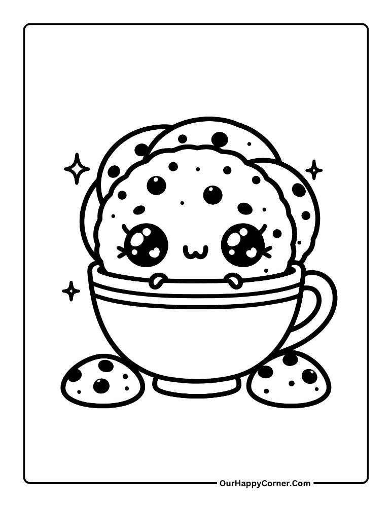 Kawaii Cookie in a Cup