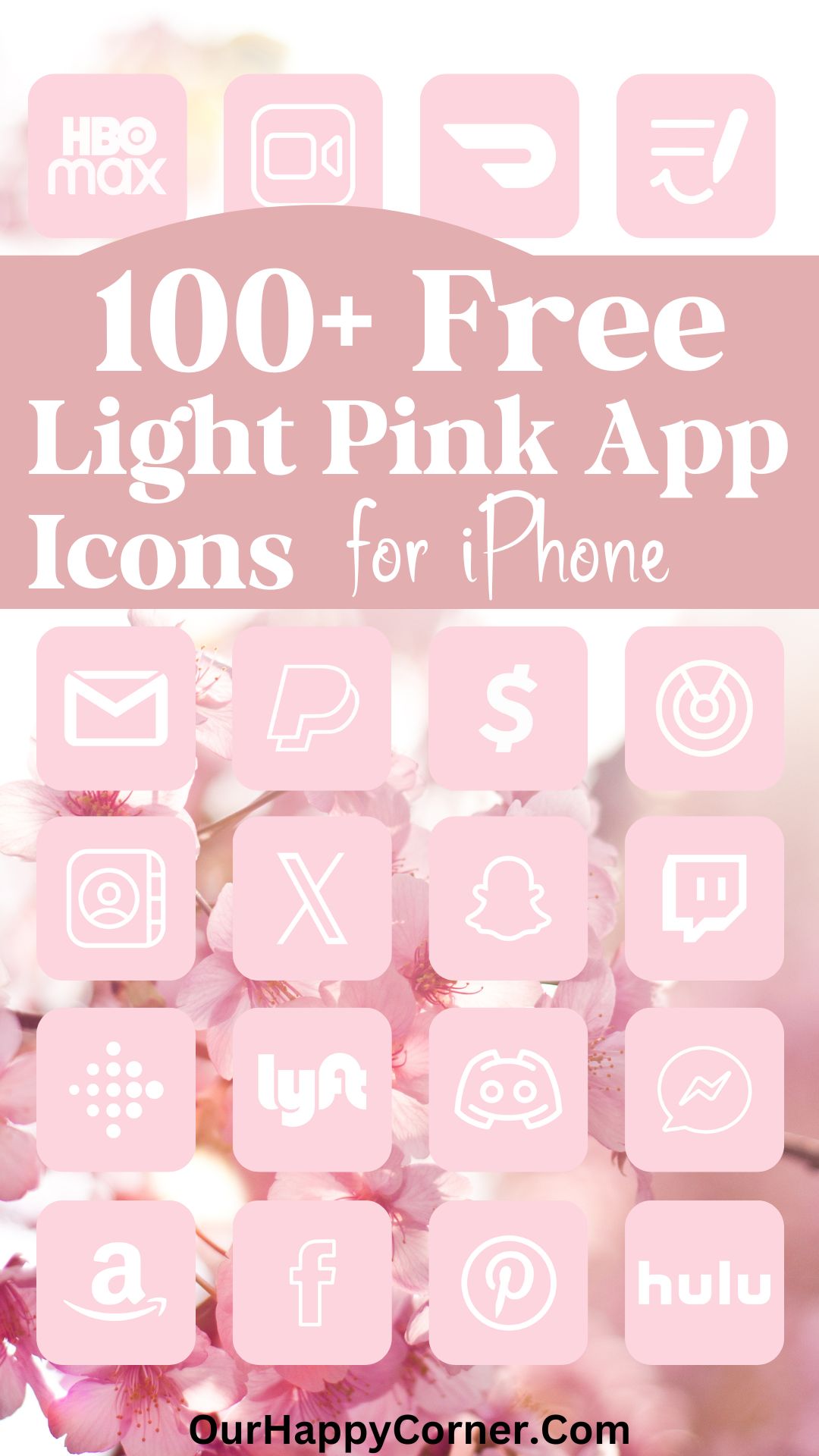 Light Pink App Icons for iPhone