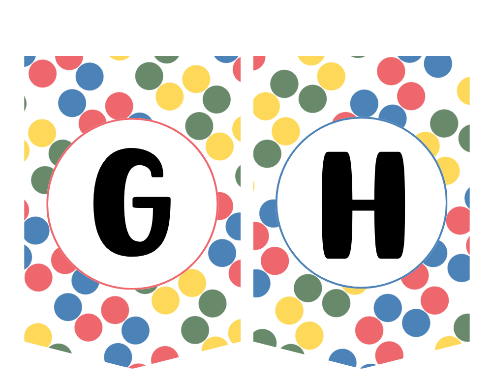 Banner Letter G H