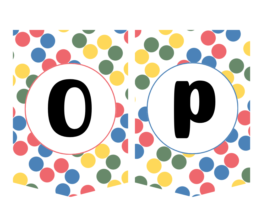 Banner Letter O P