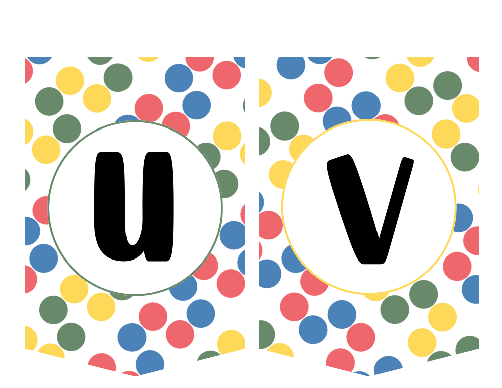 Letter U and V