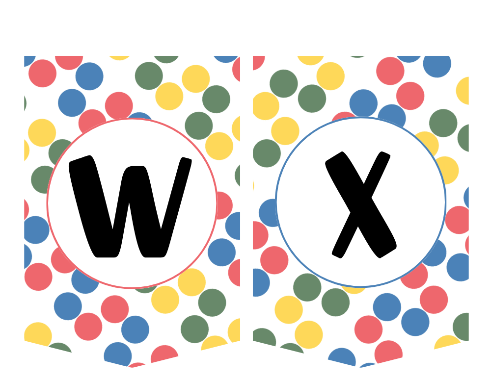 Letter W and X