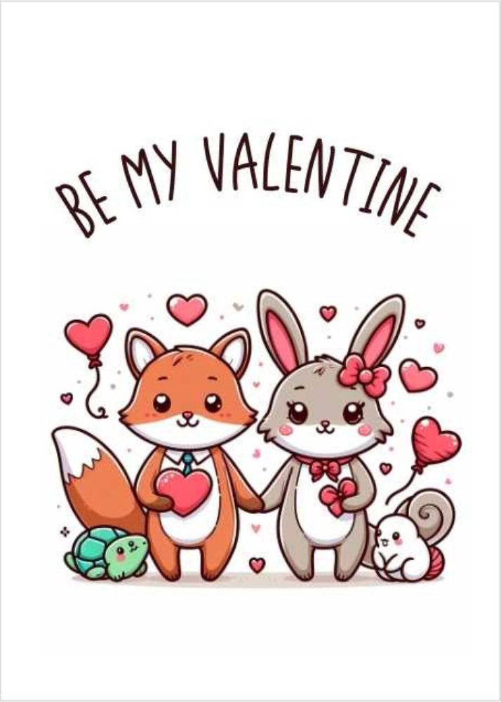 Be My Valentine Card Free Printable Valentine's Day Card