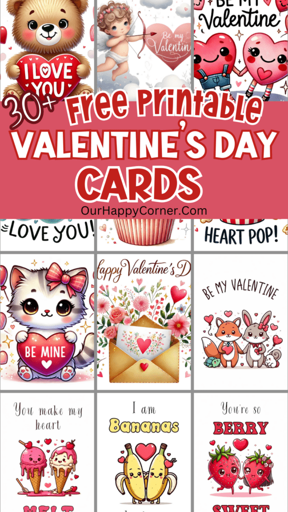 Free printable Valentine's Day cards