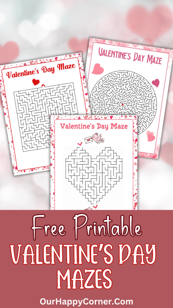 Printable Valentine's Day mazes