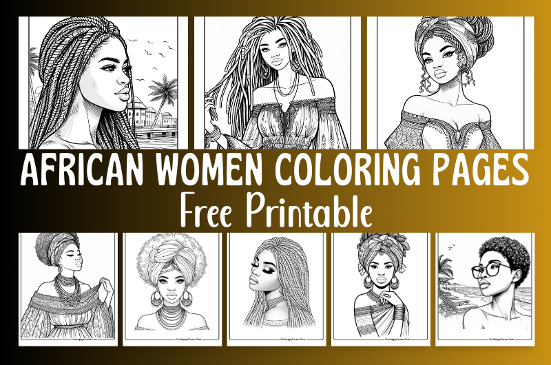 Black Women Coloring Pages In Traditional Attires