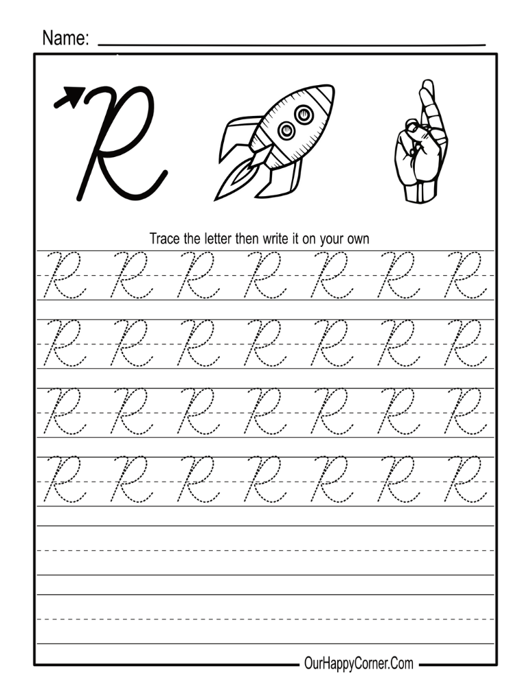 Letter R for Rocket