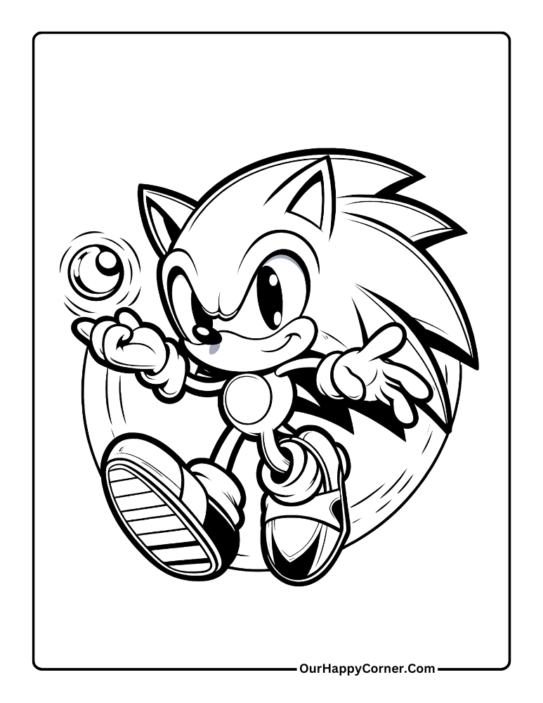 Sonic Coloring Page