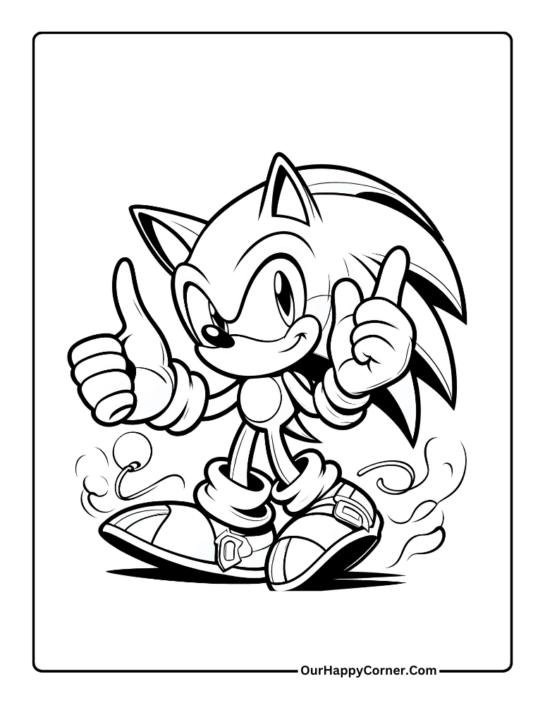 Sonic Coloring Page