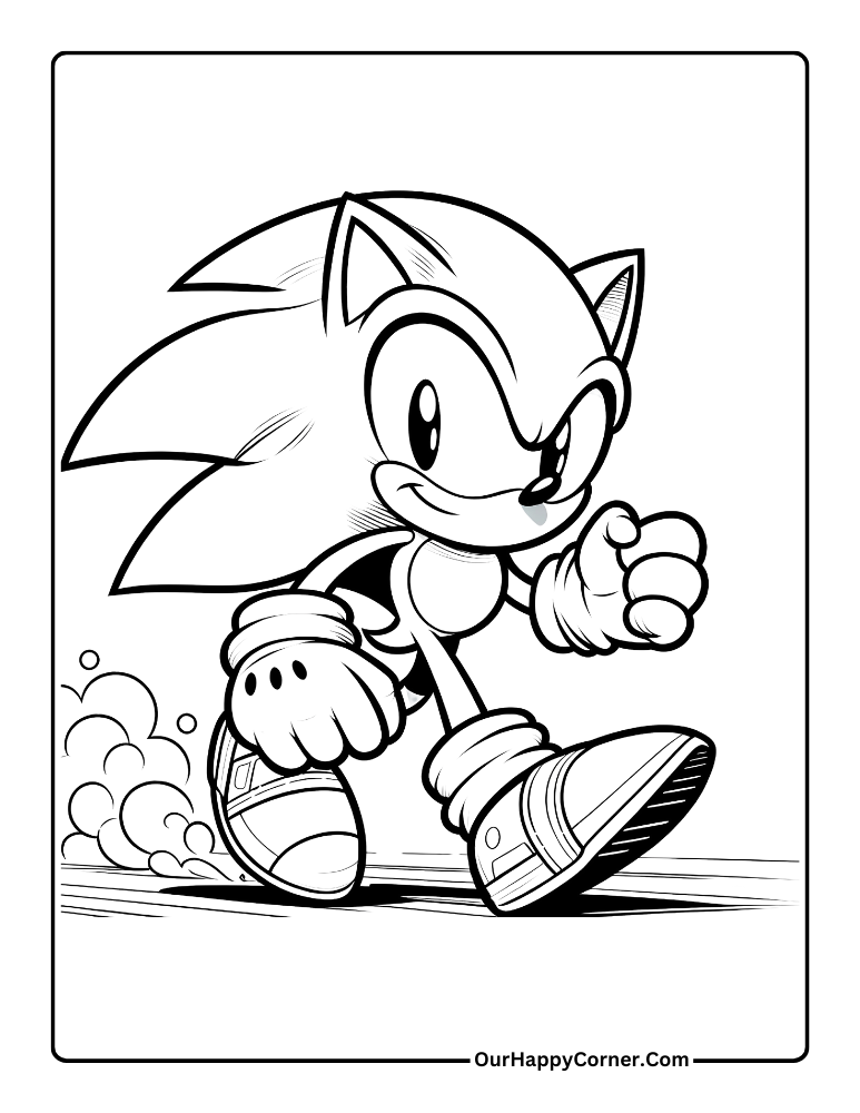 Sonic Coloring Pages 