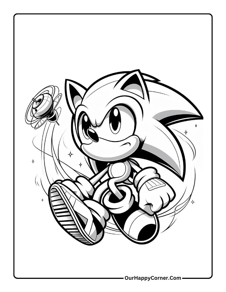 Sonic Coloring Page