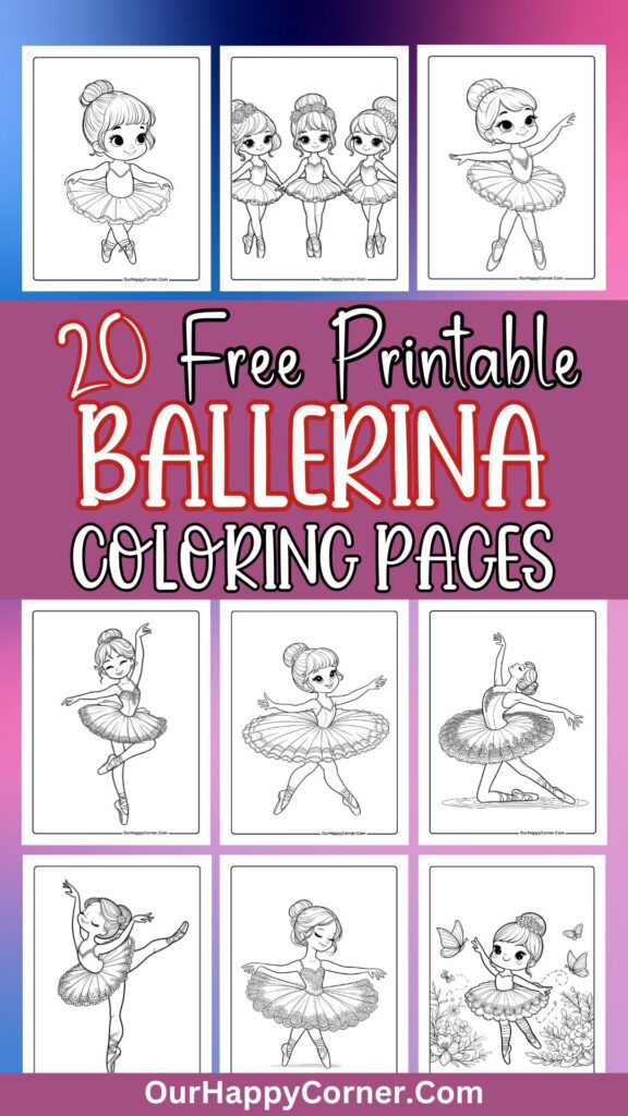 Ballerina coloring pages printable
