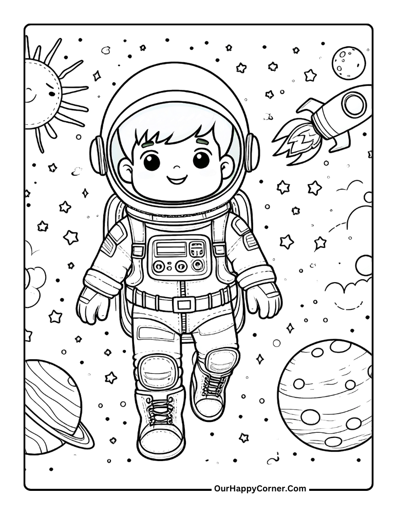 Astronaut Coloring Page