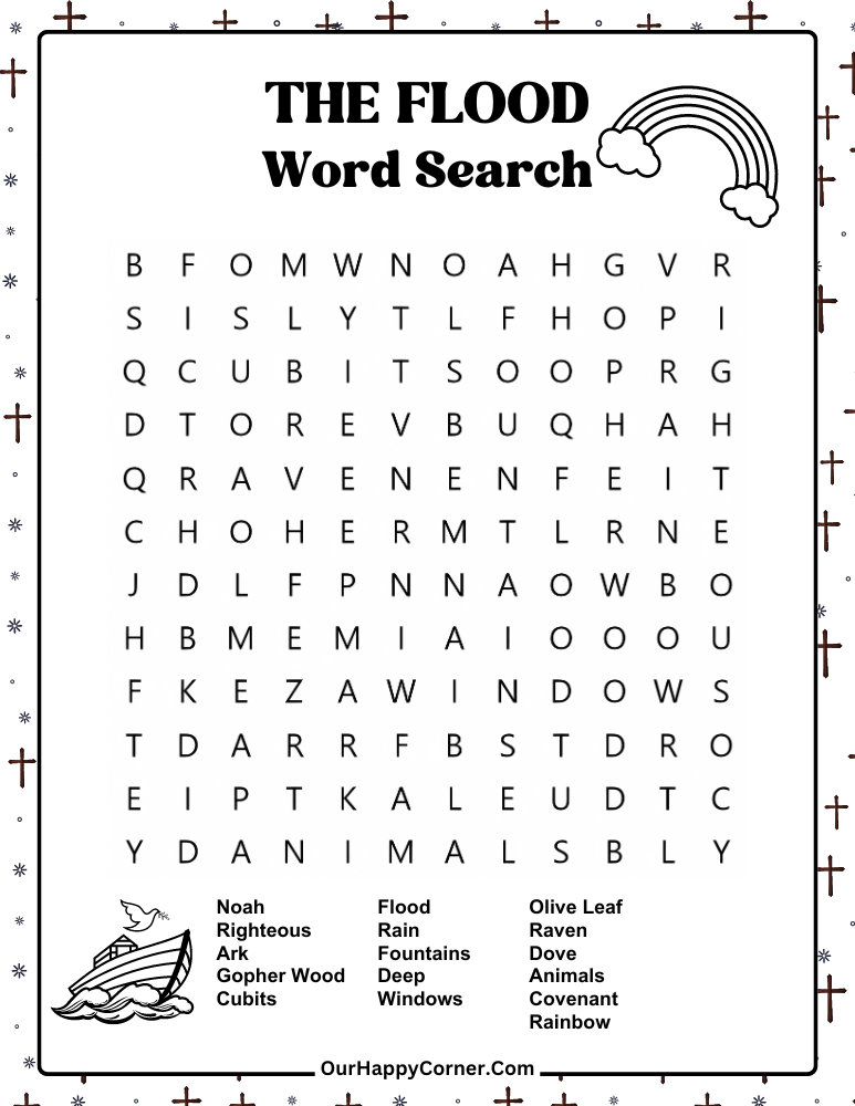 The Flood Bible Word Search