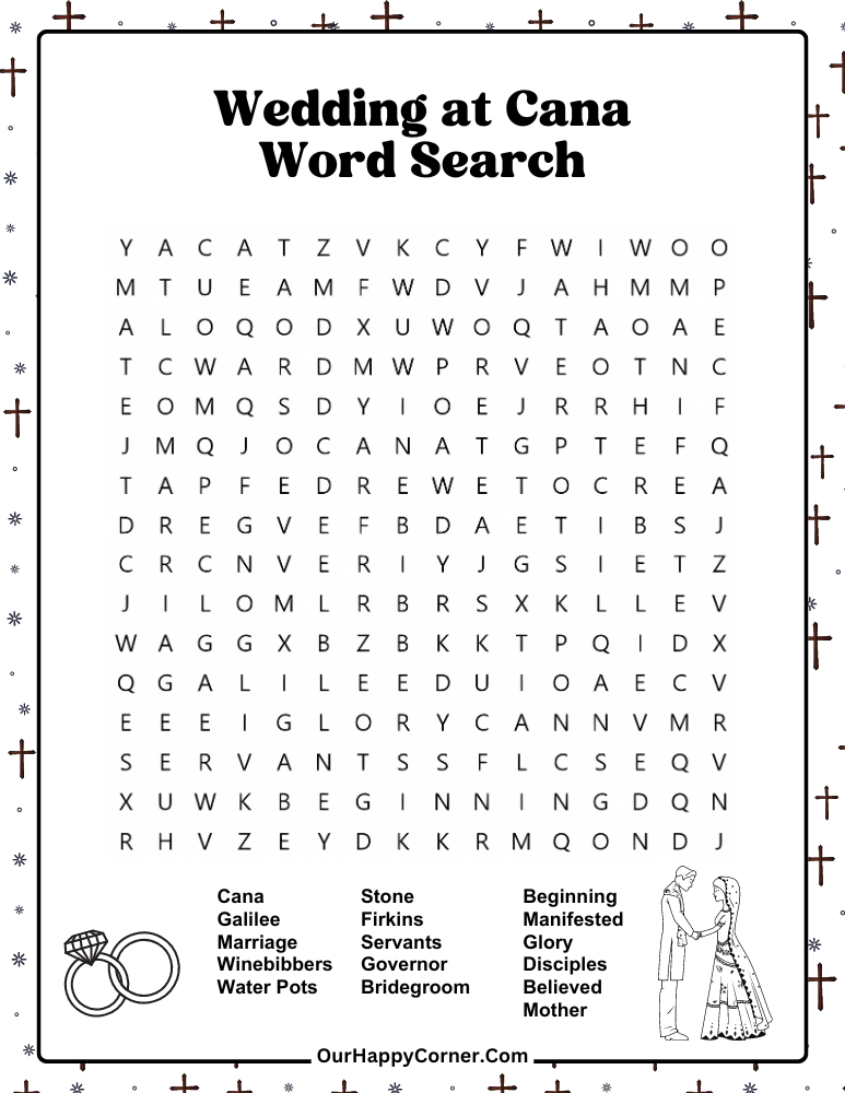 Wedding at Cana Bible Word Search