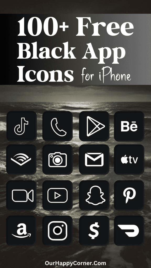 Free Black App Icons