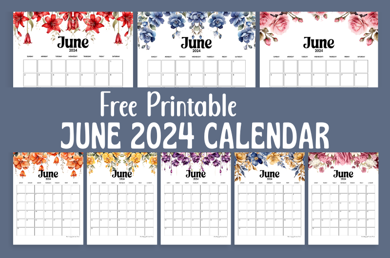 June Calendar Free Printables