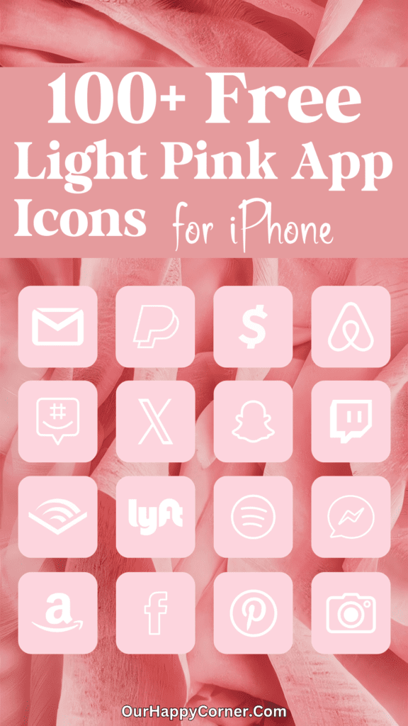 Light Pink App Icons for iPhone