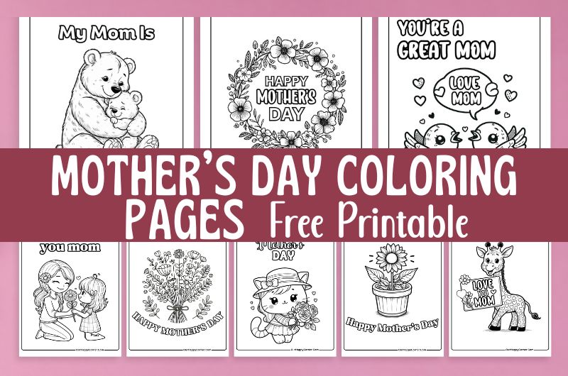 Mother's Day Coloring Pages for Kids and Adults