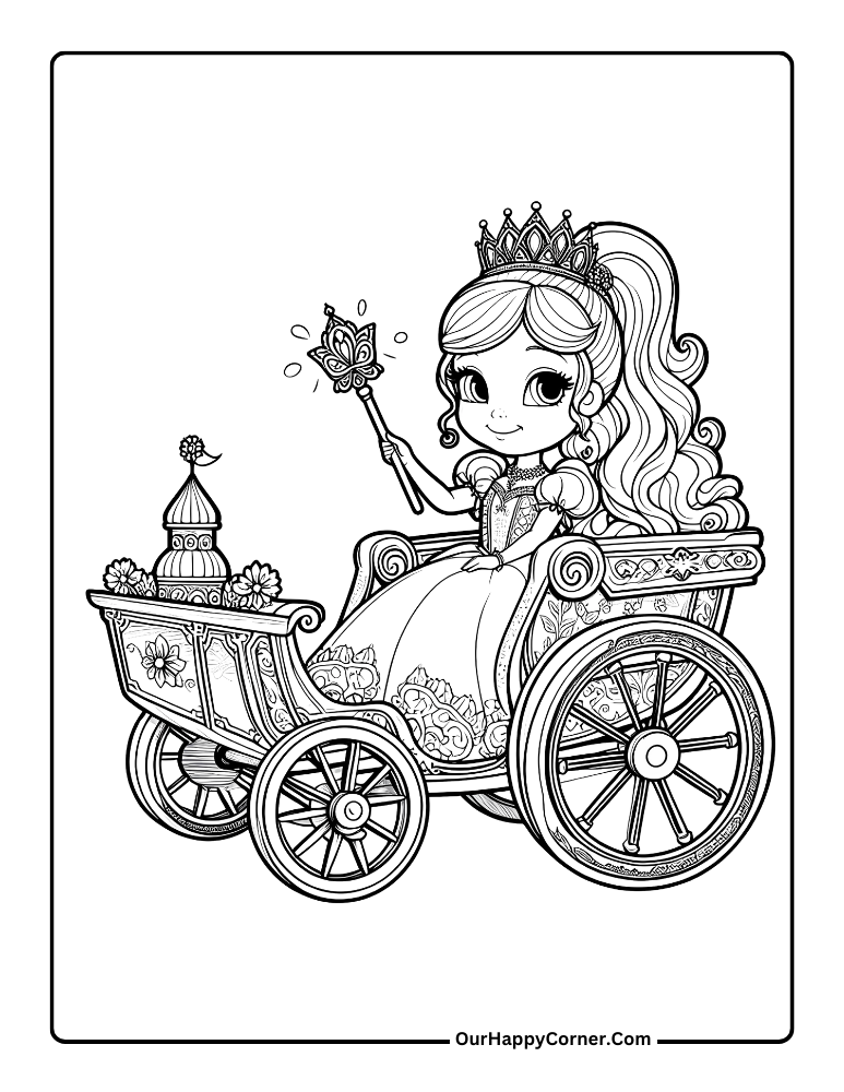 Princess in a cart