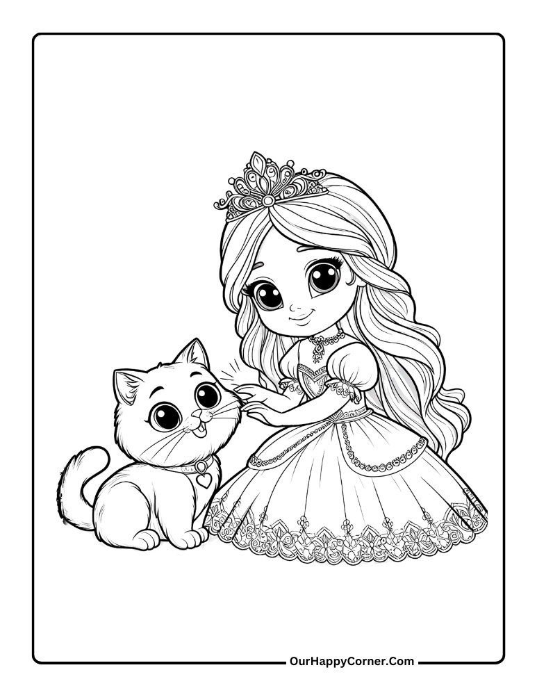 Princess with her cat